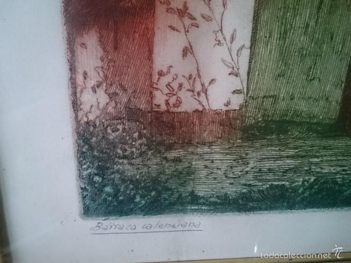 Otros objetos de arte: Aguafuerte de Manuel Castrogil.Barraca valenciana - Foto 3
