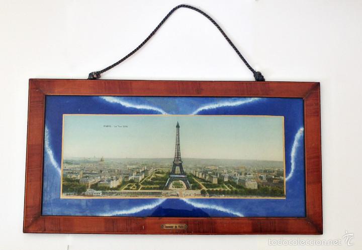 Otros objetos de arte: Cuadro VISTA DE PARIS - TOUR EIFFEL - Ca. 1915 - Foto 1