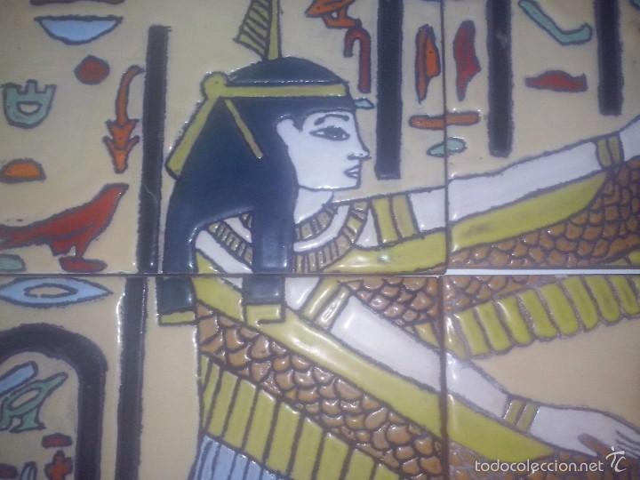 Otros objetos de arte: MURAL EN CUERDA SECA REPRESENTACION DEL ANTIGUO EGIPTO - Foto 3