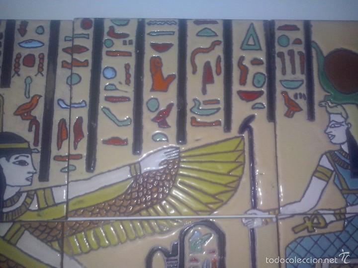 Otros objetos de arte: MURAL EN CUERDA SECA REPRESENTACION DEL ANTIGUO EGIPTO - Foto 5