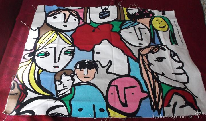 Otros objetos de arte: tela de lienzo con dibujos de comicos suecos - Foto 1