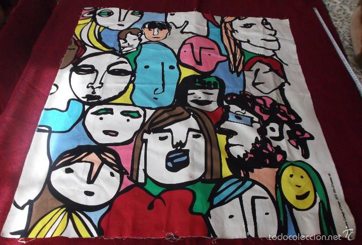Otros objetos de arte: tela de lienzo con dibujos comicos suecos - Foto 1