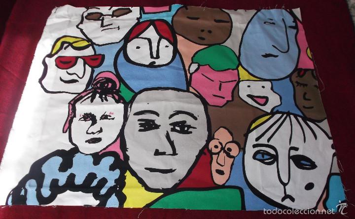 Otros objetos de arte: tela de lienzo con dibujos comicos suecos - Foto 1