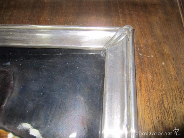 Otros objetos de arte: Esmalte con cuadro de Vel&aacute;zquez, enmarcado en plata y madera. - Foto 4