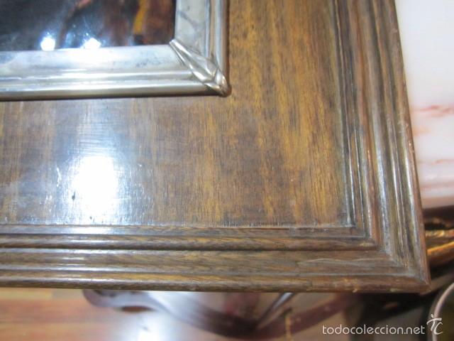 Otros objetos de arte: Esmalte con cuadro de Vel&aacute;zquez, enmarcado en plata y madera. - Foto 6