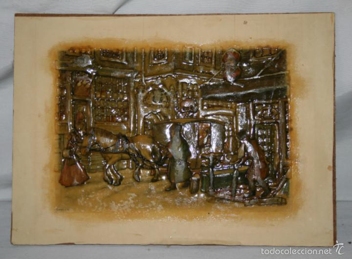 Otros objetos de arte: BONITO CUADRO DE ANTON PIECK EN 3D, CARRUAJE - Foto 1