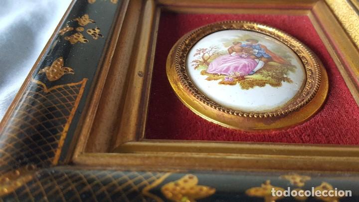 Otros objetos de arte: PAREJA CUADROS ESMALTADOS - Foto 8