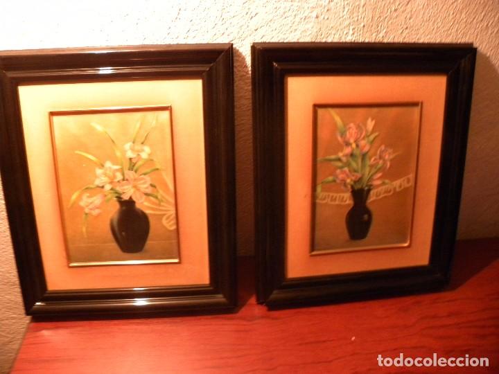 Otros objetos de arte: PAREJA DE CUADROS DE FLOREROS - Foto 1