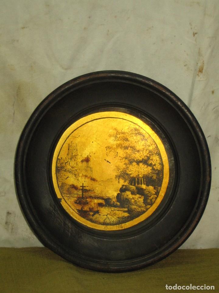 Otros objetos de arte: PINTURA SOBRE CRISTAL... DE BINUZ...1945 - Foto 1