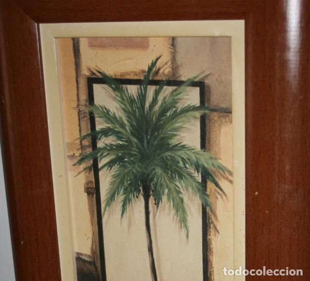 Otros objetos de arte: CUADRO TIPO CRAQUELADO SOBRE MADERA, PALMERA - Foto 3