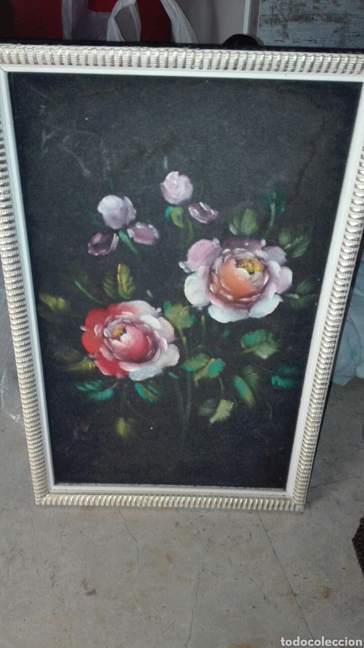 Otros objetos de arte: Cuadro Tapiz Flores - Foto 2