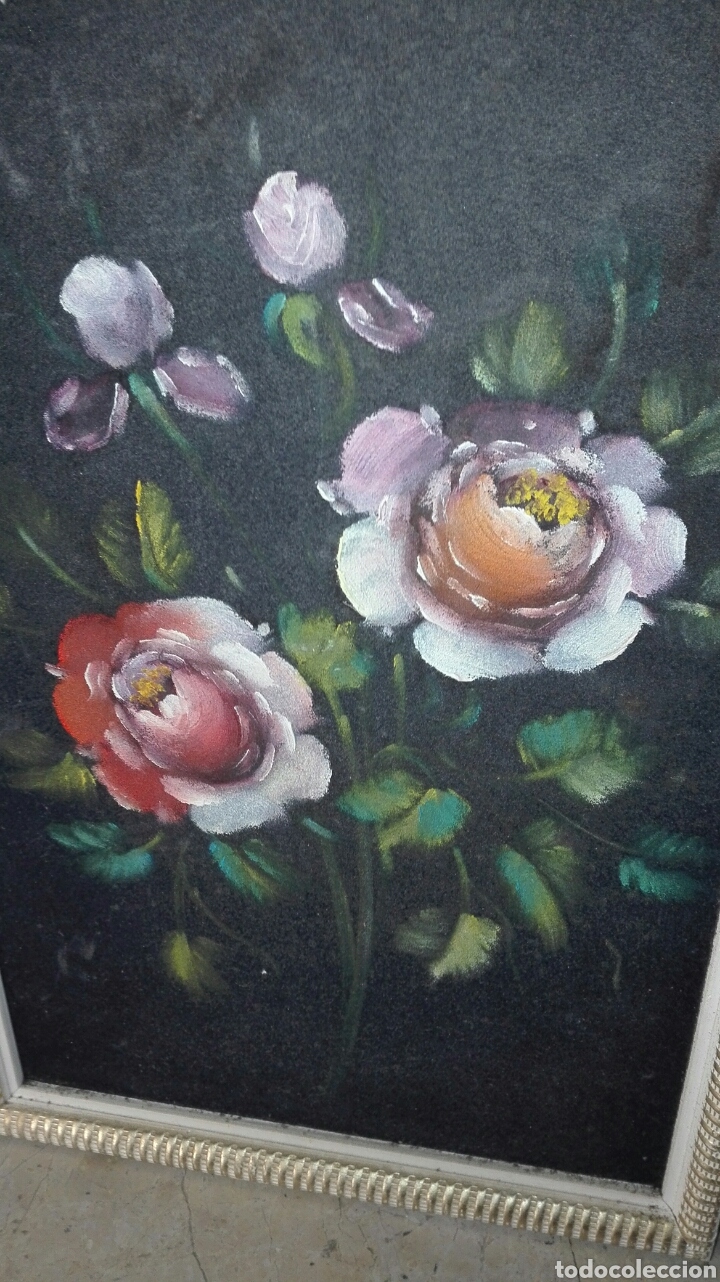 Otros objetos de arte: Cuadro Tapiz Flores - Foto 4