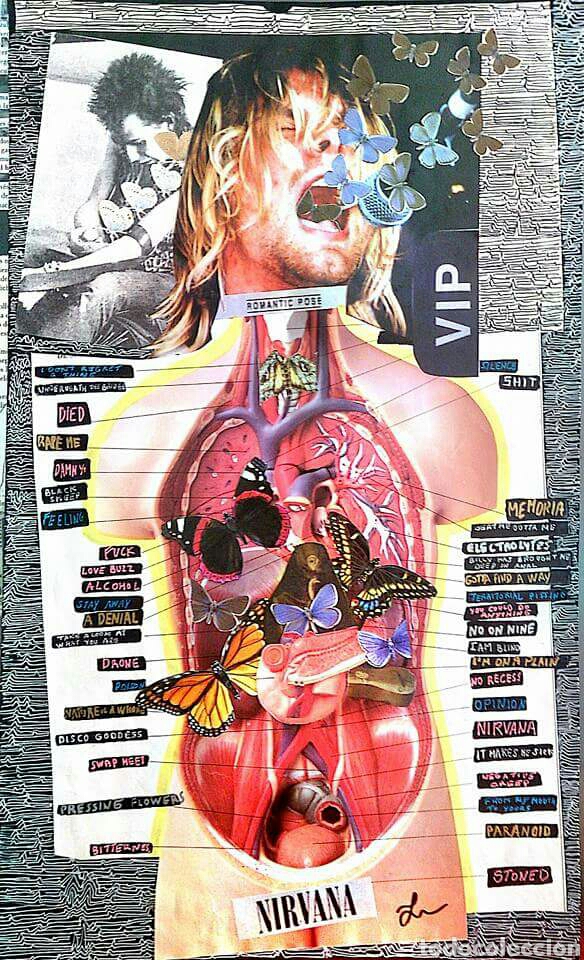 Otros objetos de arte: Nirvana. Kurt Cobain Collage - Foto 1