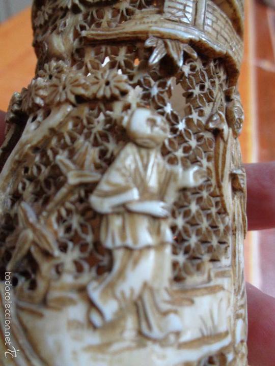 Otros objetos de arte: VASO TALLADO MARFIL - Foto 15