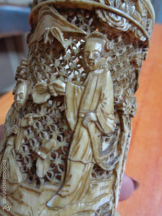 Otros objetos de arte: VASO TALLADO MARFIL - Foto 16