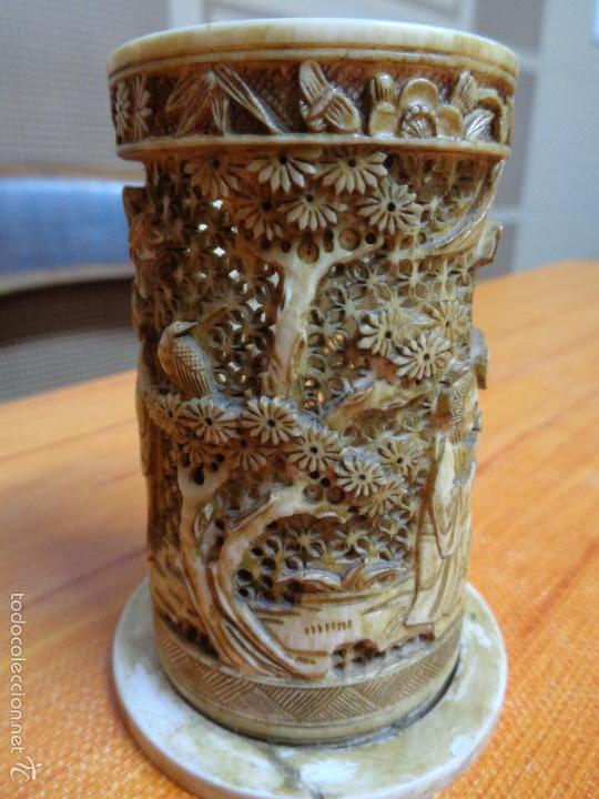 Otros objetos de arte: VASO TALLADO MARFIL - Foto 18