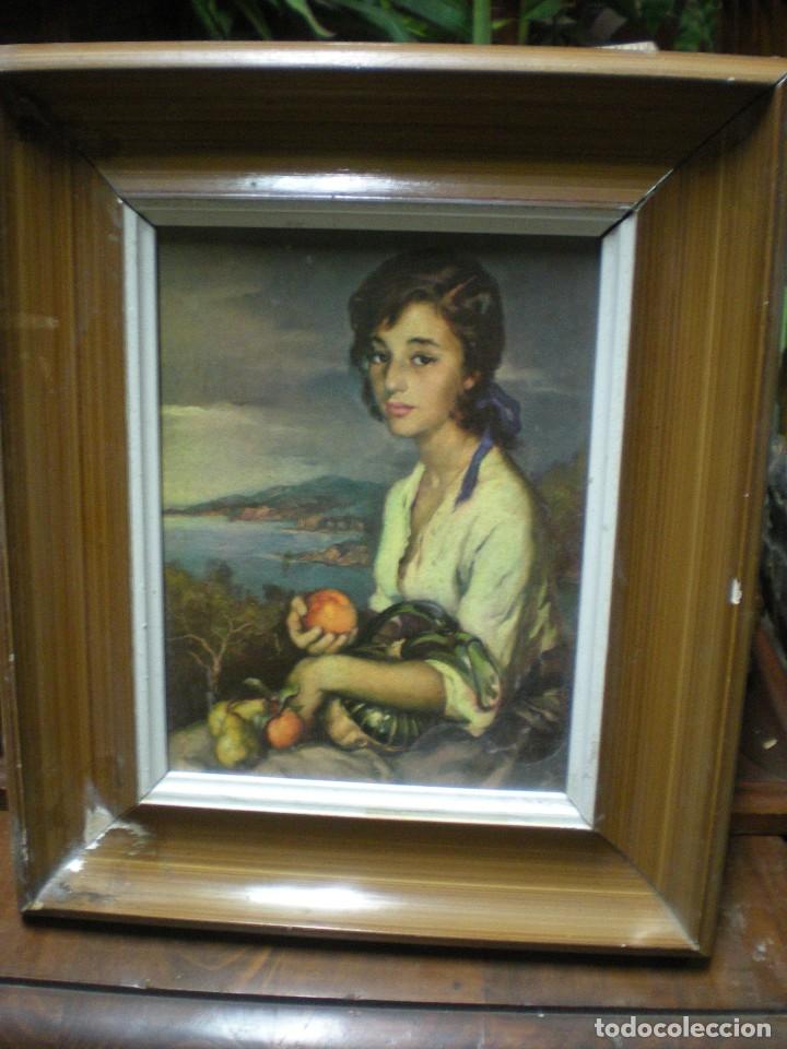 Otros objetos de arte: l&aacute;mina s&iacute;mil lienzo 33.5cm x 28cm - Foto 1