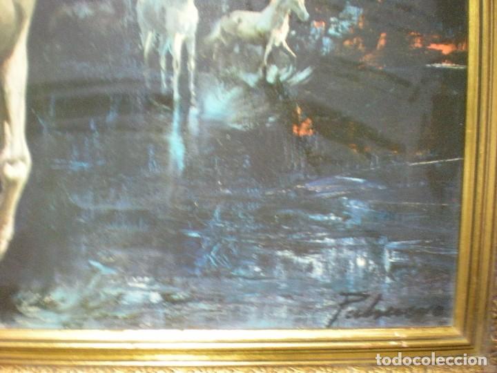 Otros objetos de arte: L&aacute;mina gran tama&ntilde;o de caballos con marco - Foto 3