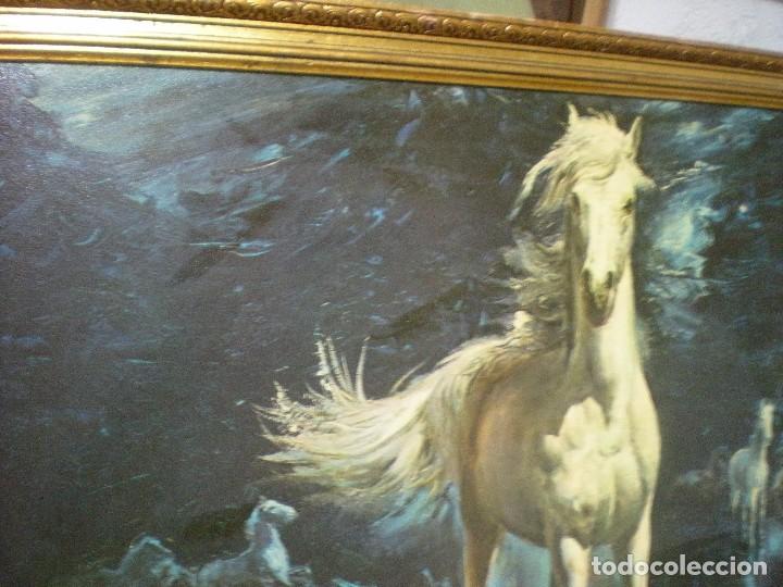 Otros objetos de arte: L&aacute;mina gran tama&ntilde;o de caballos con marco - Foto 5