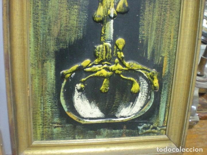 Otros objetos de arte: Reproducci&oacute;n de vela, con relieve, sobre tablex - Foto 2