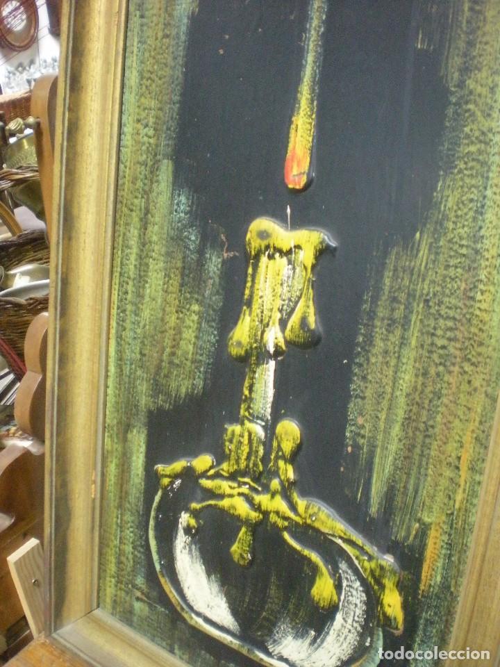 Otros objetos de arte: Reproducci&oacute;n de vela, con relieve, sobre tablex - Foto 4