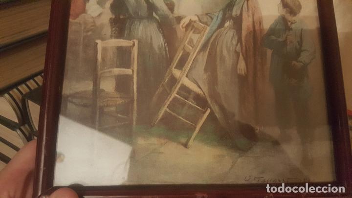 Otros objetos de arte: CUADRO ANTIGUO FIRMADO - Foto 5