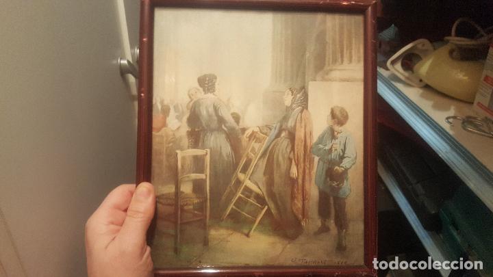Otros objetos de arte: CUADRO ANTIGUO FIRMADO - Foto 8