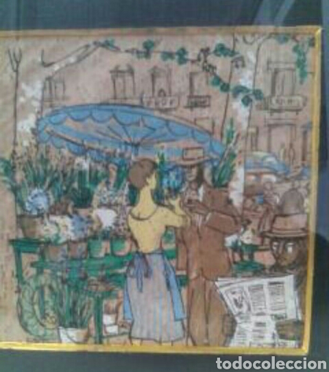 Otros objetos de arte: Lote 2 pinturas en lienzo de corcho - Foto 2