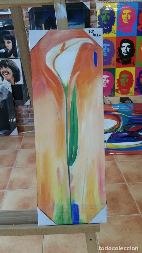 Otros objetos de arte: CUADRO de FLOR. CALA MODERNA, EN MADERA DE TAMA&Ntilde;O 60X30 - Foto 1