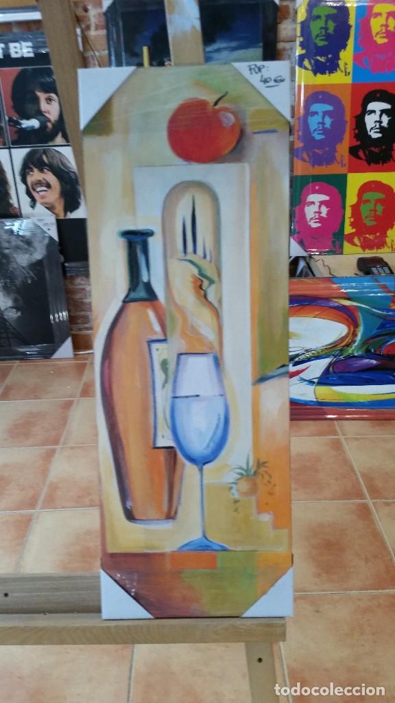 Otros objetos de arte: CUADRO BODEGON MODERNO EN MADERA DE TAMA&Ntilde;O 60x30 cm. - Foto 1