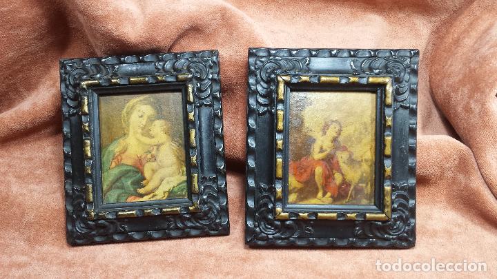 Otros objetos de arte: PAREJA DE CUADROS ESTILO ISABELINO - Foto 1