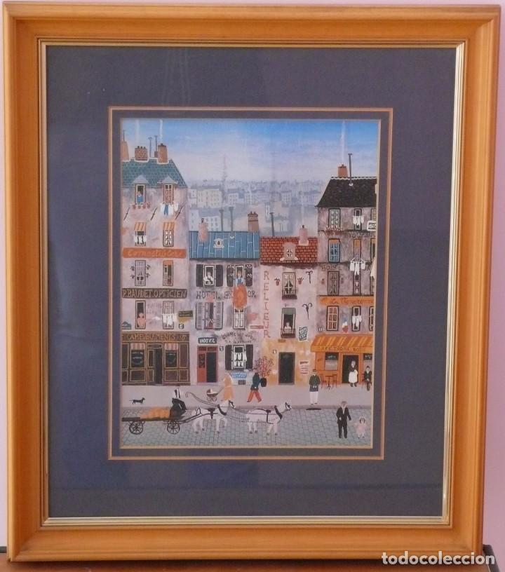 Otros objetos de arte: PAR&Iacute;S NAIF - CONJUNTO 3 CUADROS - Foto 3