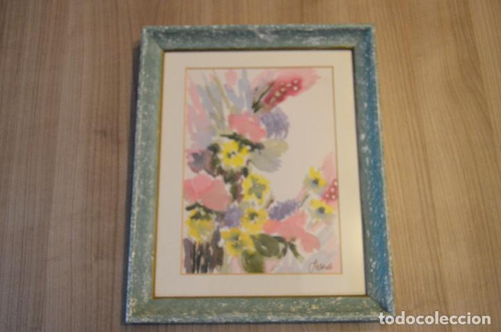 Otros objetos de arte: Aquarela de flores - Foto 2