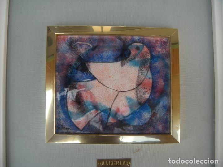 Otros objetos de arte: PALOMA, CUADRO ESMALTE  DE ALEGR&Iacute;A. - Foto 1