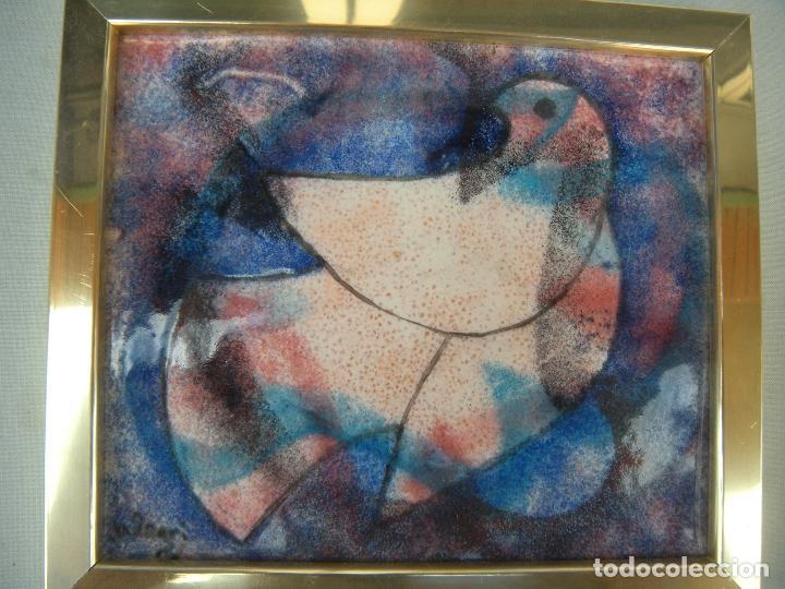 Otros objetos de arte: PALOMA, CUADRO ESMALTE  DE ALEGR&Iacute;A. - Foto 4
