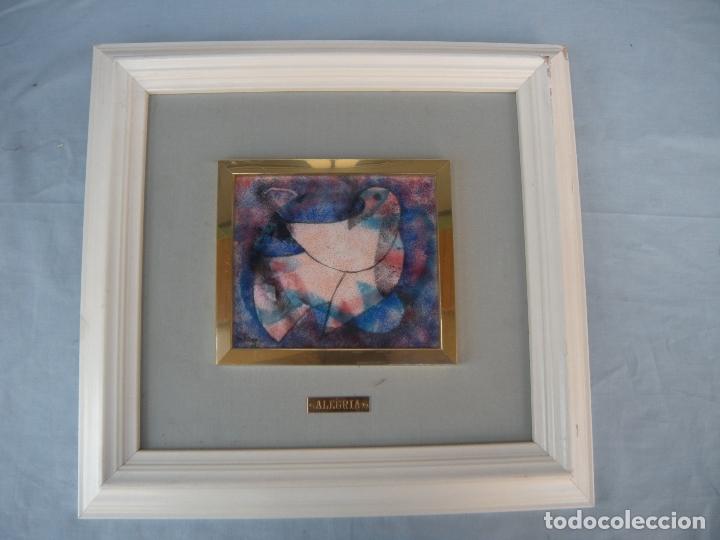 Otros objetos de arte: PALOMA, CUADRO ESMALTE  DE ALEGR&Iacute;A. - Foto 5