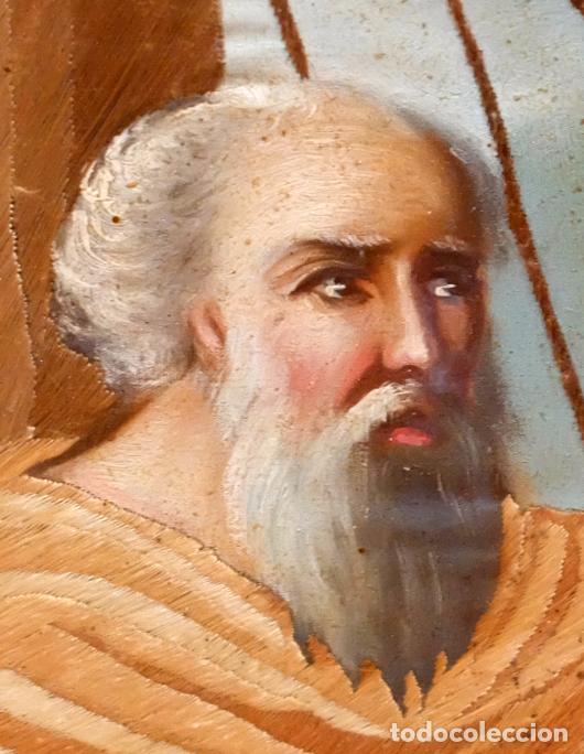 Otros objetos de arte: COMPOSICI&Oacute;N BORDADA Y PINTADA SOBRE SEDA DEL SIGLO XIX. - Foto 7