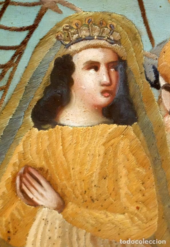 Otros objetos de arte: COMPOSICI&Oacute;N BORDADA Y PINTADA SOBRE SEDA DEL SIGLO XIX. - Foto 9