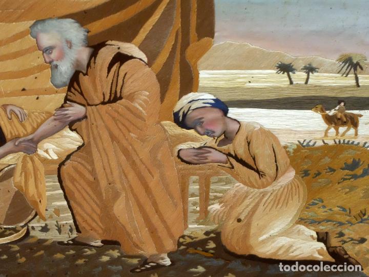 Otros objetos de arte: COMPOSICI&Oacute;N BORDADA Y PINTADA SOBRE SEDA DEL SIGLO XIX. - Foto 6