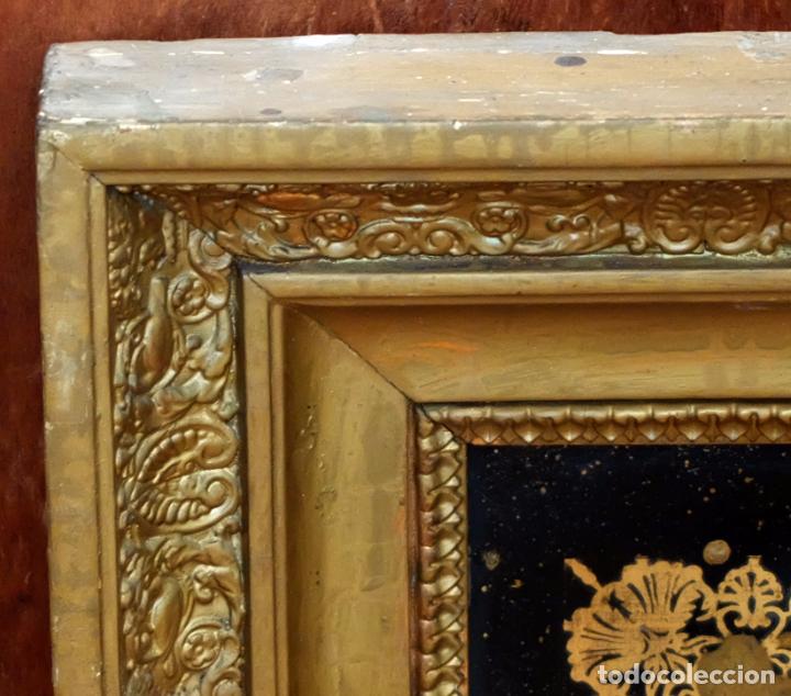 Otros objetos de arte: COMPOSICI&Oacute;N BORDADA Y PINTADA SOBRE SEDA DEL SIGLO XIX. - Foto 16