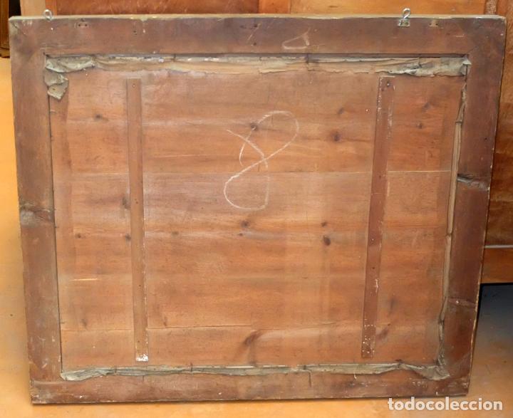 Otros objetos de arte: COMPOSICI&Oacute;N BORDADA Y PINTADA SOBRE SEDA DEL SIGLO XIX. - Foto 17