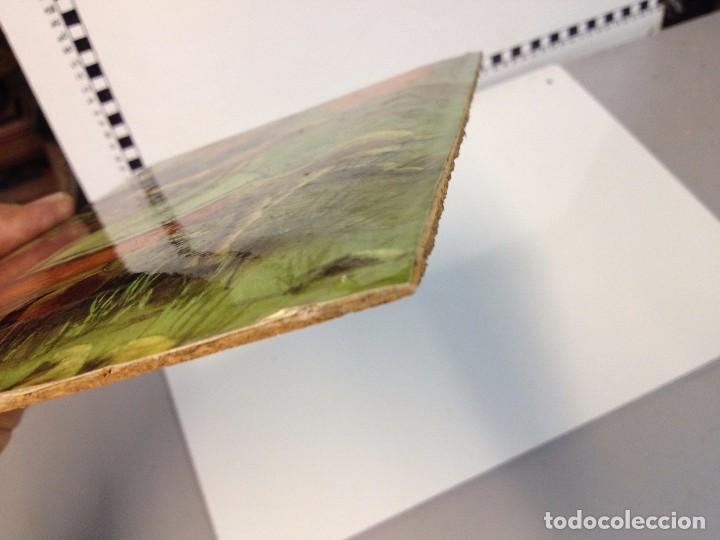 Otros objetos de arte: CUADRO LAMINA DE PASTORCILLO/A BISELADA PEGADA SOBRE MADERA (L ) - Foto 4