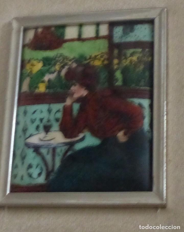 Otros objetos de arte: ESMALTE RAMON CASAS - Foto 3