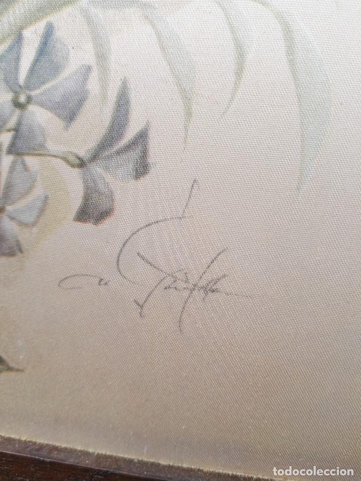 Otros objetos de arte: Cuadro de flores sobre tela. - Foto 3