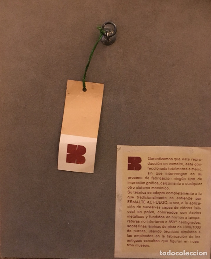 Otros objetos de arte: Cuadro Picasso esmaltado al fuego. - Foto 2
