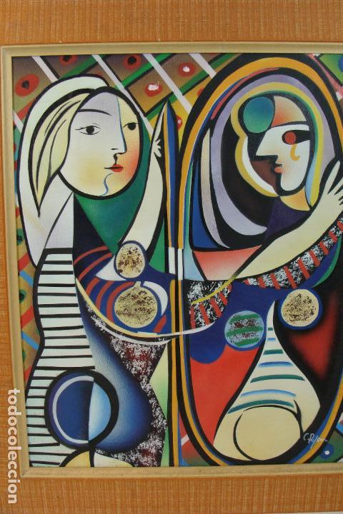 Otros objetos de arte: Acr&iacute;lico sobre tablero - Copia de Picasso - Foto 3
