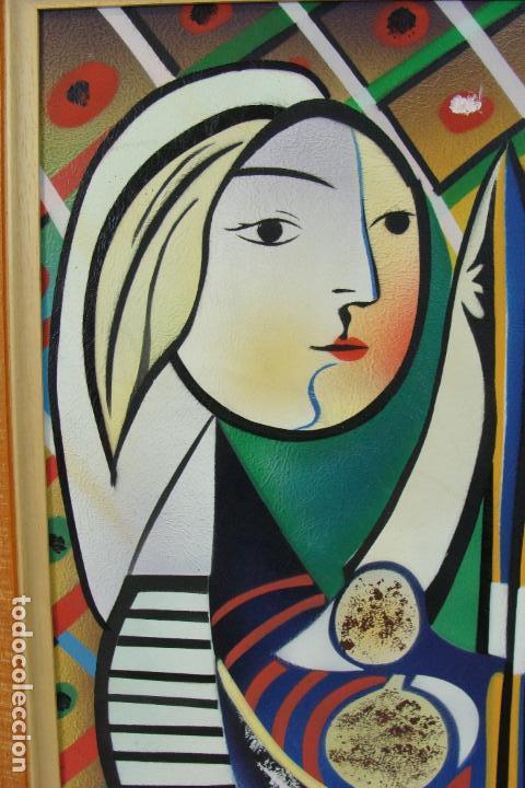 Otros objetos de arte: Acr&iacute;lico sobre tablero - Copia de Picasso - Foto 4