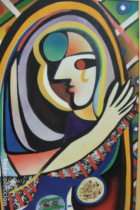 Otros objetos de arte: Acr&iacute;lico sobre tablero - Copia de Picasso - Foto 5