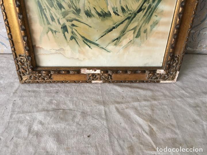 Otros objetos de arte: CUADRO MUY ANTIGUO CON TEM&Aacute;TICA PERROS DE CACER&Iacute;A. PIEZA ESPECTACULAR - Foto 5