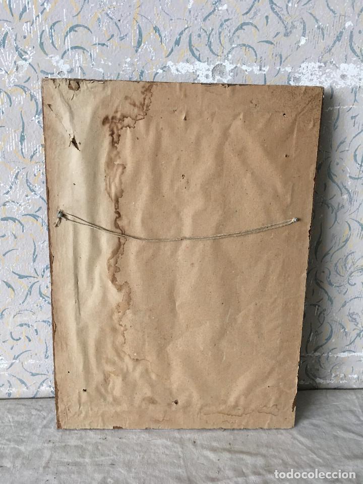 Otros objetos de arte: CUADRO MUY ANTIGUO CON TEM&Aacute;TICA PERROS DE CACER&Iacute;A. PIEZA ESPECTACULAR - Foto 6